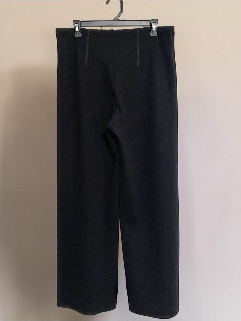 Annette Gortz Womens Black Virgin Wool Wide Leg Avant Garde Drawstring Pant L - Picture 7 of 10